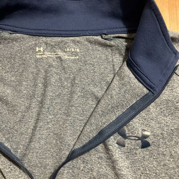 Under‎ Armour Heatgear Light Pullover Large Men Blue  ¼ Zip Loose - Picture 4 of 8